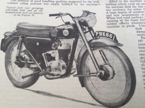 Francis barnett falcon test - francis,