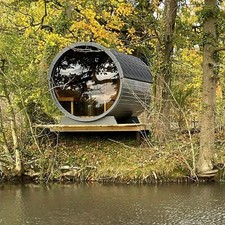 The Keico KC280 6 Person Outdoor Barrel Steam Sauna | KeiCo Wellness |