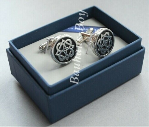 Cufflinks pewter enamel inlay - cufflinks,