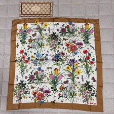 GUCCI Silk Scarf Floral