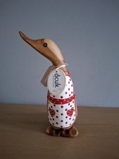 DCUK DUCK-  BAKER DUCK Named IVY Wooden Duckling Gift 18cm NEW
