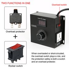 Voltage Regulator AC 220V SCR Transformer Variable Voltage Electronic 10000W UK