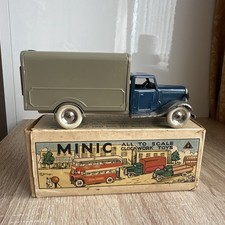 Triang Minic Pre War Transport Van 21M, tinplate, clockwork, blue cab