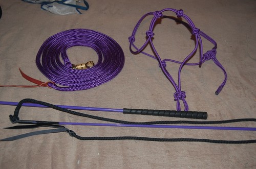 Stiff halter lead rope - stiff, 14'
