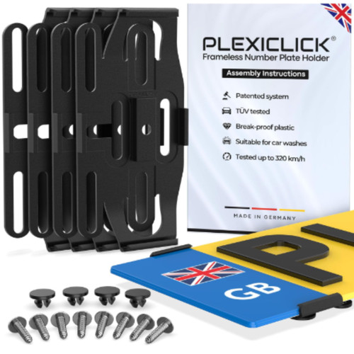 Plexiclick number plate - 4x,