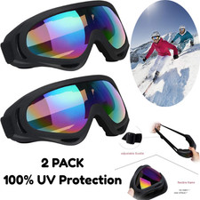 Winter Ski Goggles Adult Men Women UV400 Protection with Anti-Fog Dual Lens UK