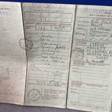 FORD POPULAR 100E 1963  CLASSIC VINTAGE RF60 LOGBOOK MEMORABILIA