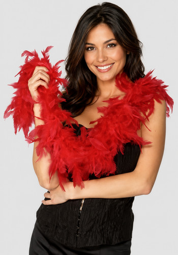 Smiffys boa feather red - smiffys,