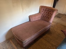 Pink Velvet Chaise Lounge