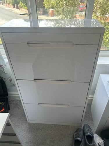 Modern white gloss drawer - modern,