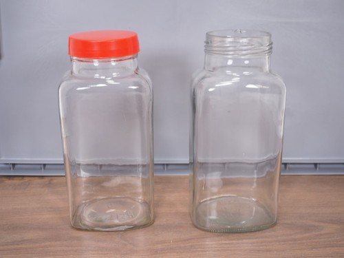 Pair vintage glass - of,