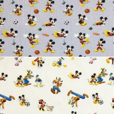 100% Cotton Digital Fabric Disney Mickey Mouse & Friends Goofy Donald Duck