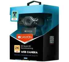 CANYON C6 2K Quad HD Webcam with Tripod & Noise-Cancelling Mic
