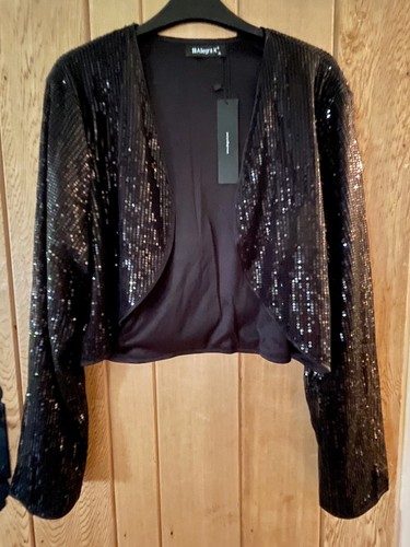 Allegra black sequin bolero - k,