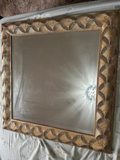 Metal frame mirror metallic