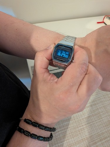 Casio a168we silver dark - casio,