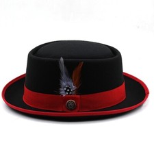 PORK PIE BILLYCOCK FELT BOWLER HAT SMALL BRIM FEDORA MEN'S & WOMEN'S BRITISH STY