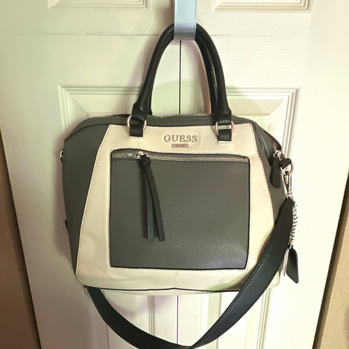 Guess satchel black white - satchel,