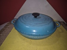 Le Creuset Shallow Casserole Dish Cast Iron Teal 30  Teal Blue
