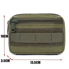 Fishing Tackle Bag / Pouch With 2 Zip Compartments, Green (230)