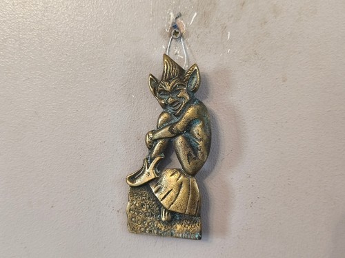 Small brass cornish pixie - brass, imp