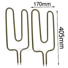 2 x 850W Night Time Storage Heater Elements For UNIDARE 850 Watt Short Small Pin