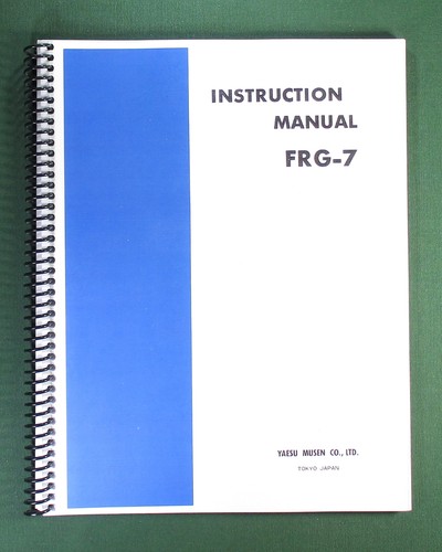 Yaesu frg instruction - yaesu, frg-7