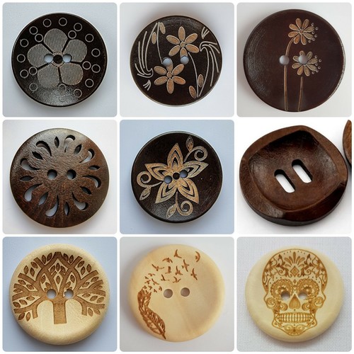 Luxury large wooden buttons - luxury,