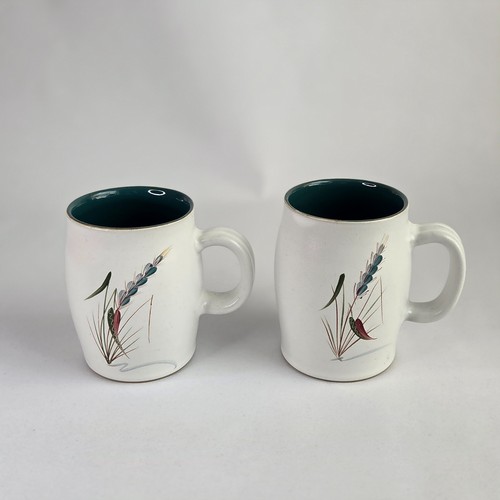 Denby greenwheat mugs - 2, x