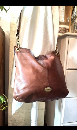 Fossil real leather tan brown - fossil,