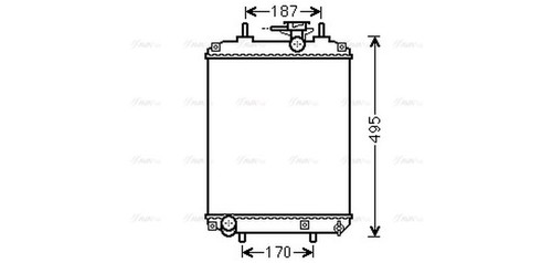 Ava coolant radiator - radiator, dua2066