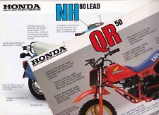 Two 1984 HONDA NH80 LEAD SCOOTER & QR50 MINI BIKE 2p Australian & Int. Brochures