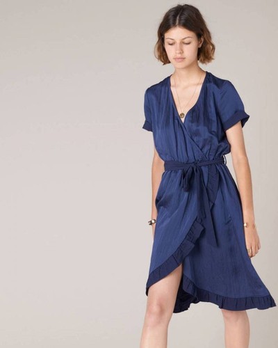 Sessun dress wrap navy - dress,