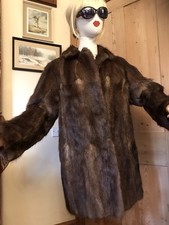 VINTAGE 50s 60s REAL FUR COAT