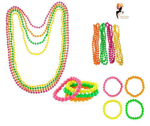 Beads neon bracelet - neon, necklace