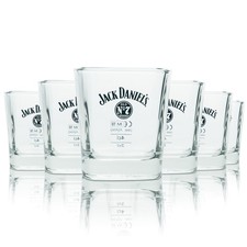 6x Jack Daniels Whiskey Glass Tumbler Glasses NEW ORIGINAL BOX Cocktail Jacky Short Stack
