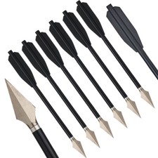 6.7" Pistol Bow Shooting Bolts Arrows Aluminum Arrows Metal Screw Hunting Tips
