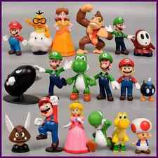 6-18Pcs/Set Super Mario Bros PVC Action Figure Toys Dolls Model Set Luigi Yoshi