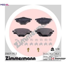 BRAKE PAD SET DISC BRAKE 25827.175.2 FOR PEUGEOT 3008/SUV 5008/II 308/SW 508