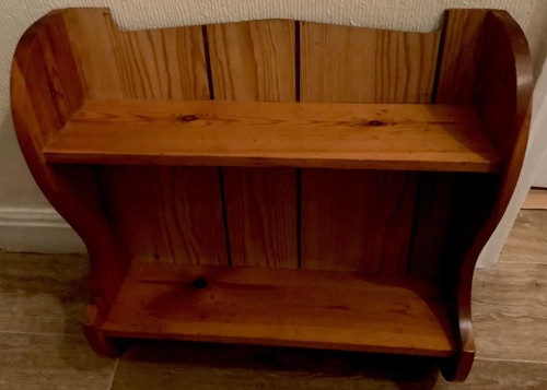 Vintage carved solid pine farm - carved,