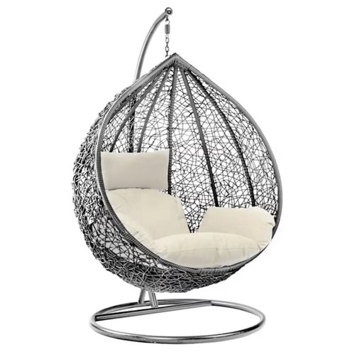 Rattan swing egg chair with - swing,