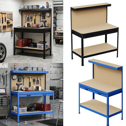 Large steel workbench - workbench, garage