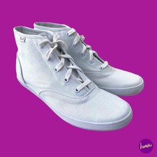 KEDS Champion Canvas Trainers, Iconic Silhouette, High Top, Lace Up, White, UK 5