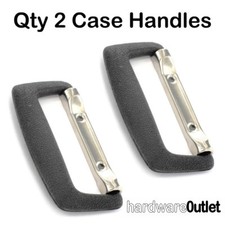 Qty 2 - BLACK PLASTIC CASE