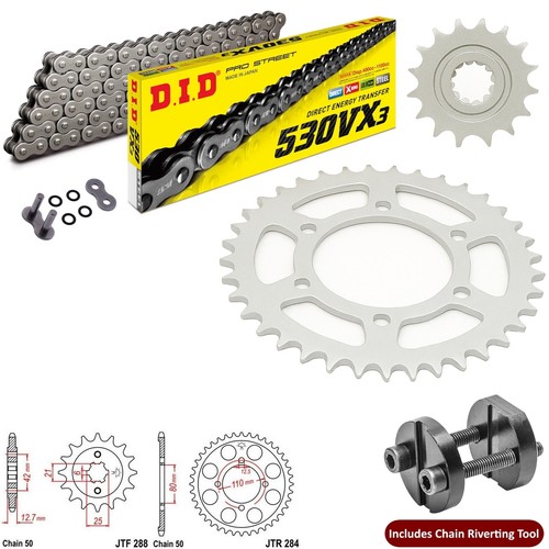 Cb750 chain and sprocket kit - and,