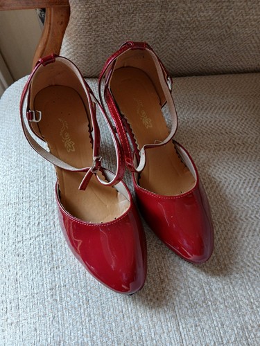 Dark red patent ballroom - ballroom, dance