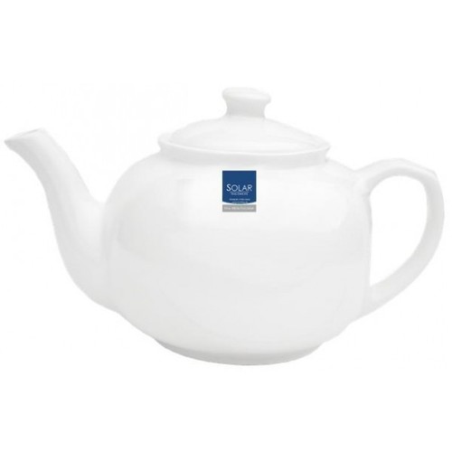 White ceramic teapot - white,