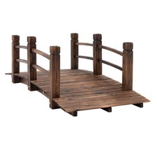 Wooden Garden Bridge Lawn