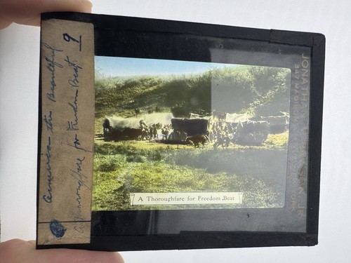 Magic lantern glass slide - lantern,