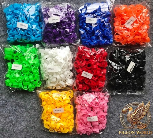 100 coloured 8mm plastic - 100,